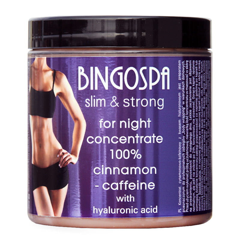 Concentrat de scortisoara-cofeina pentru noapte cu acid hialuronic slim & strong BingoSpa 250g