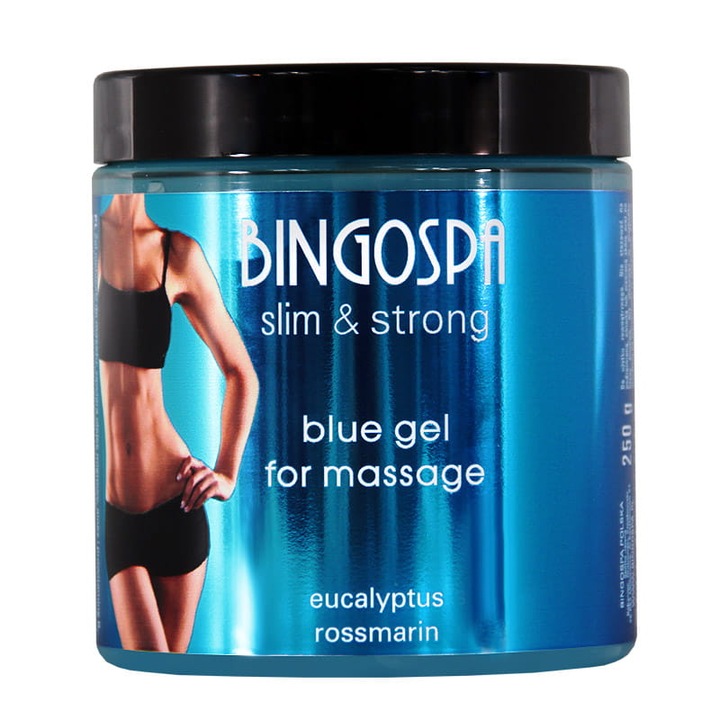 Gel BingoSpa Slim&Strong Blue Gel, Eucalipt si rozmarin, 250 g