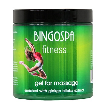 Gel pentru masaj BingoSpa Fitness, Impotriva varicelor, Extract de Ginkgo biloba, 250 g Gel pentru masaj BingoSpa Fitness, Impotriva varicelor, Extract de Ginkgo biloba, 250 g