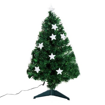 Brad de Craciun artificial, Homcom, 12 LED-uri stelute, 90 cm Brad de Craciun artificial, Homcom, 12 LED-uri stelute, 90 cm