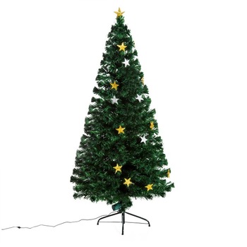 Brad de Craciun artificial, Homcom, 27 LED-uri stelute, 180 cm Brad de Craciun artificial, Homcom, 27 LED-uri stelute, 180 cm