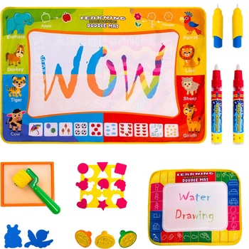Set Jucarie educativa si interactiva, Joc Covorasul Magic Aquadoodle, Coloreaza,Deseneaza, Picteaza cu Apa, cadou pentru fete si baieti, + 2 ani, 90 x 60 cm Set Jucarie educativa si interactiva, Joc Covorasul Magic Aquadoodle, Coloreaza,Deseneaza, Picteaza cu Apa, cadou pentru fete si baieti, + 2 ani, 90 x 60 cm
