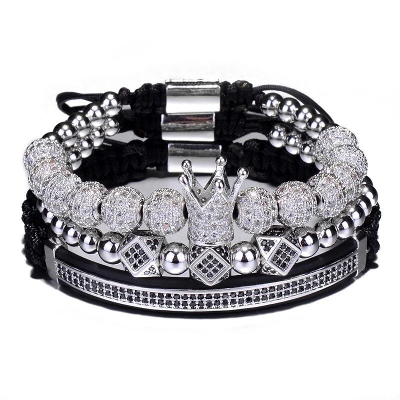 Bratari Brooks Luxury Silver Madrigal,Ajustabile,Cristale Zirconiu