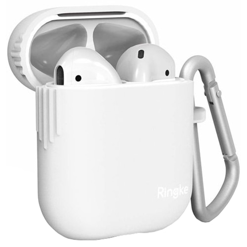 Husa Ringke pentru casti Apple Airpods, Alb