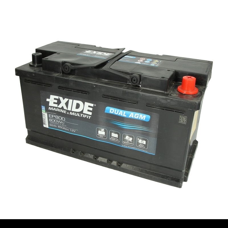 EXIDE EP500 DUAL AGM Batterie 12V 60Ah 680A B13 AGM-Batterie