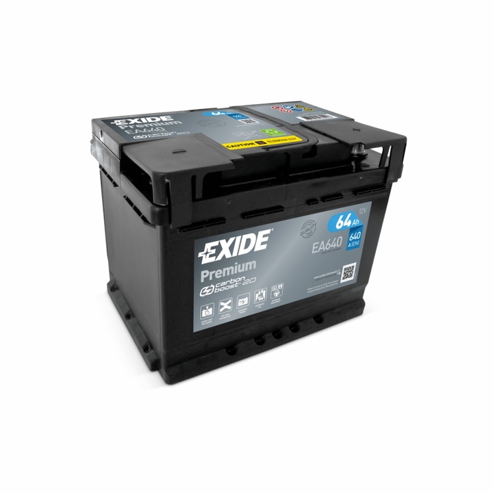Акумулатор Exide, Premium, 12V, 64Ah, EA640