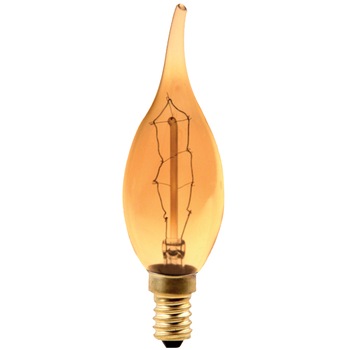 Bec decorativ Total Green, forma flacara, C35, E14, 40W Bec decorativ Total Green, forma flacara, C35, E14, 40W