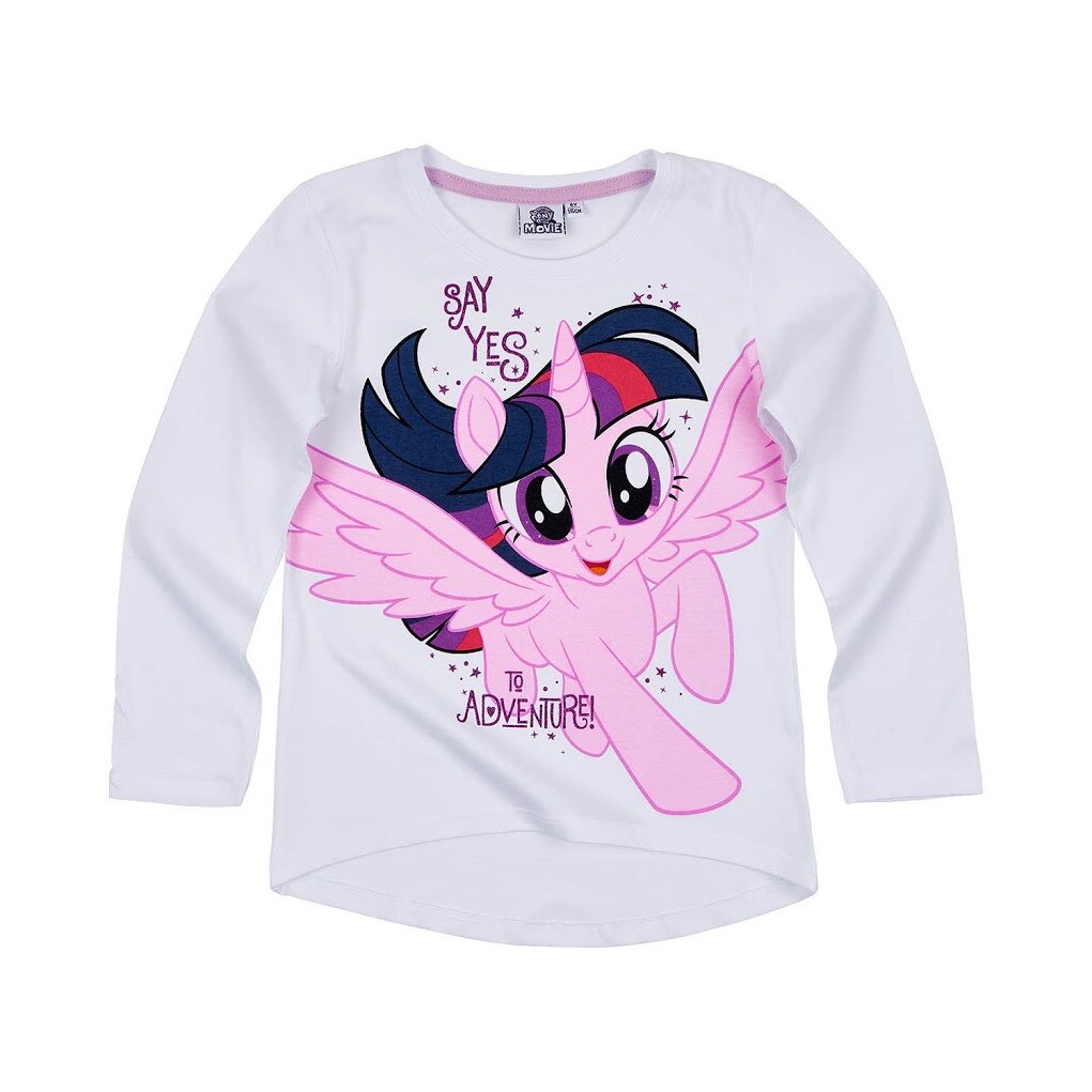 Bluza cu maneca lunga My Litle Pony alba, 104 cm, 4 ani