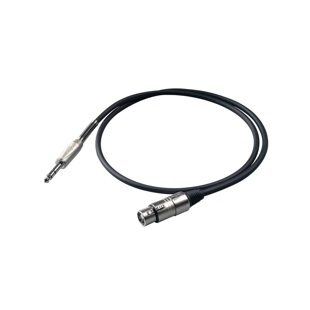 Cablu audio Proel, Jack XLR 6.3mm, stereo, 2 m