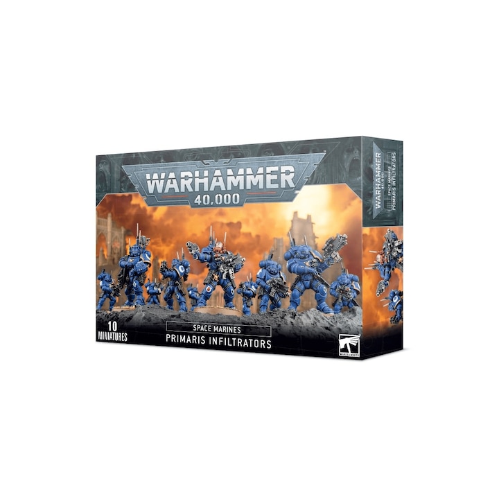 Семейна игра Games Workshop, Warhammer 40k Miniatures Pack, Primaris Infiltrators, 10 миниатюри