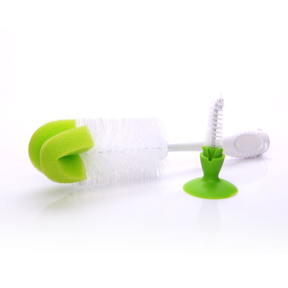 Perie pentru biberoane si tetine 2 in 1 Green