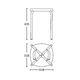 Set 4 scaune de tip taburet BOOM Black, Portocaliu