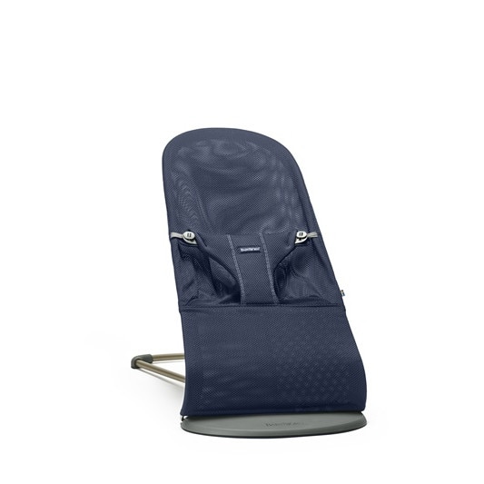 Sezlong balansoar ergonomic bebelsusi, cu sezut reglabil in 3 pozitii Original, Babybjorn Bliss, pliabil Navy Blue Mesh