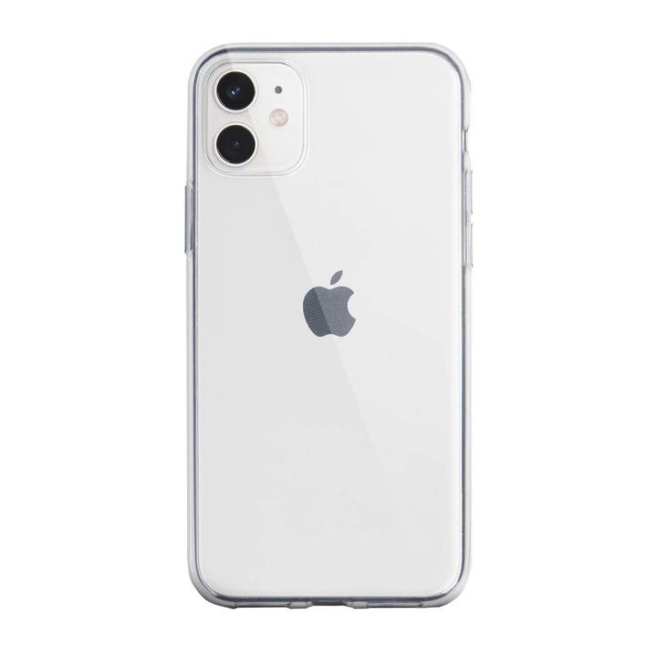 Apple iPhone 11-el kompatibilis szilikon tok, ütésálló, TPU, Viceversa Transparent