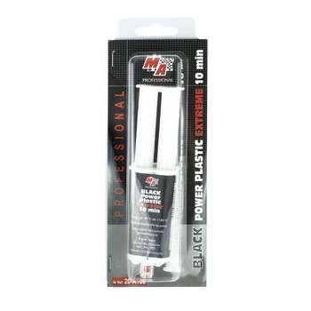 Adeziv metacrilat puternic pentru plastic 10 minute negru, Ma profesional, Seringa dubla 25 ml+2 mixere Adeziv metacrilat puternic pentru plastic 10 minute negru, Ma profesional, Seringa dubla 25 ml+2 mixere