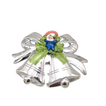 Decoratiune craciun, ornament pentru geam, 27/20 cm, clopotei, argintiu Decoratiune craciun, ornament pentru geam, 27/20 cm, clopotei, argintiu