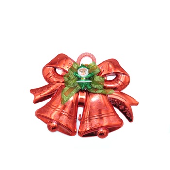 Decoratiune craciun, ornament pentru geam, 27/20 cm, clopotei, rosu Decoratiune craciun, ornament pentru geam, 27/20 cm, clopotei, rosu