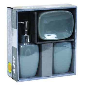 Set 3 piese ceramice ,Msv , gri Set 3 piese ceramice ,Msv , gri