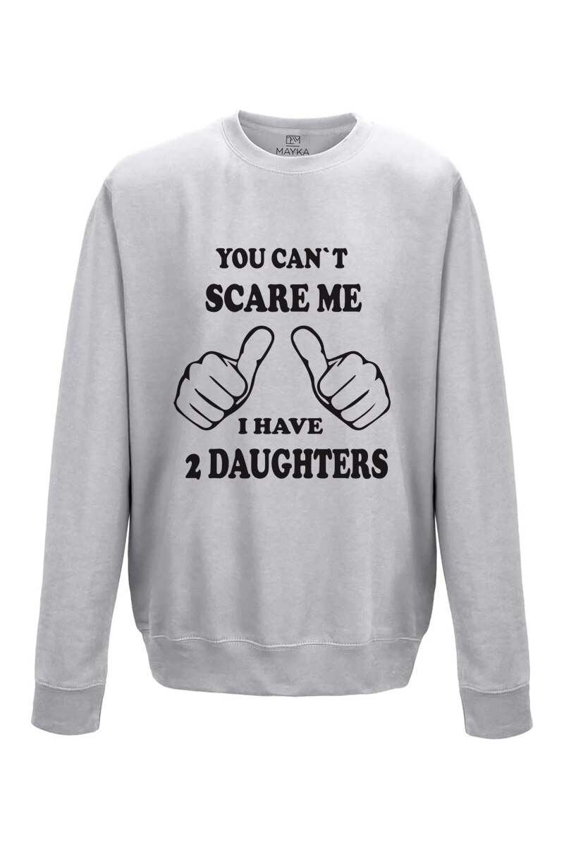 Pulover Barbat din bumbac 80%, poliester 20%, MAYKA, model 2 daughters, gri, Gri