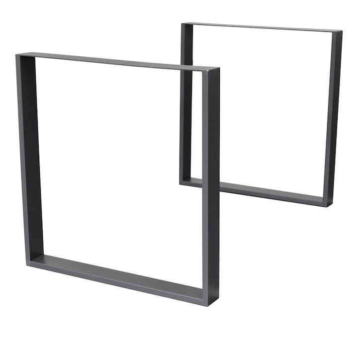 Комплект крака за маса ECD Germany, 90 x 72 см, Стомана, Сив