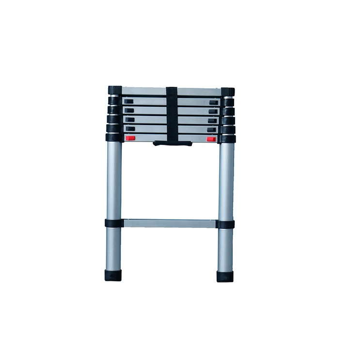 Scara telescopica aluminiu, Kruger, 1 tronson, 7 trepte, inchidere amortizata, 150kg, certificare EN131, 2 m