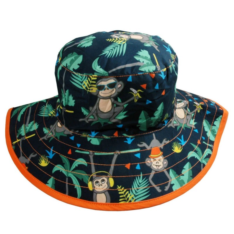 Palarie Protectie Soare, Baby Banz, Reversibila, Jungle Mix