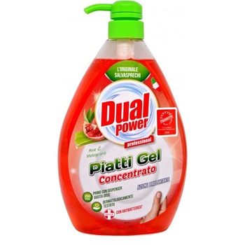 Detergent gel concentrat pentru vase Dual Power, 1000 ml Detergent gel concentrat pentru vase Dual Power, 1000 ml