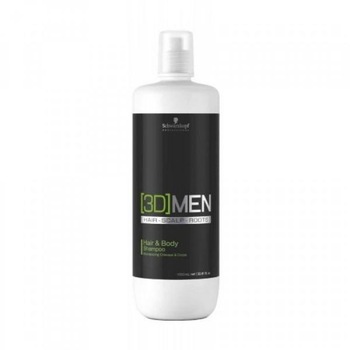 Sampon pentru par si corp Schwarzkopf Professional 3D Hair & Body, 1000 ml Sampon pentru par si corp Schwarzkopf Professional 3D Hair & Body, 1000 ml