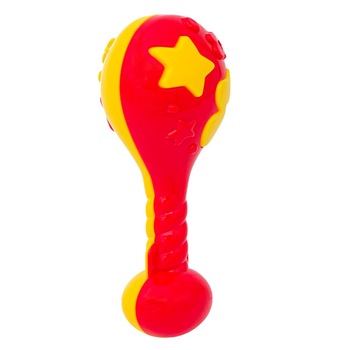 Jucarie zornaitoare Zola®, doua culori, din plastic, model stelute Jucarie zornaitoare Zola®, doua culori, din plastic, model stelute