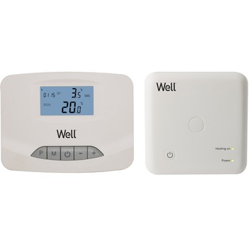 Termostat electronic programabil Well, Wireless, LCD, 2xAAA, distanta transmisie 120m Termostat electronic programabil Well, Wireless, LCD, 2xAAA, distanta transmisie 120m