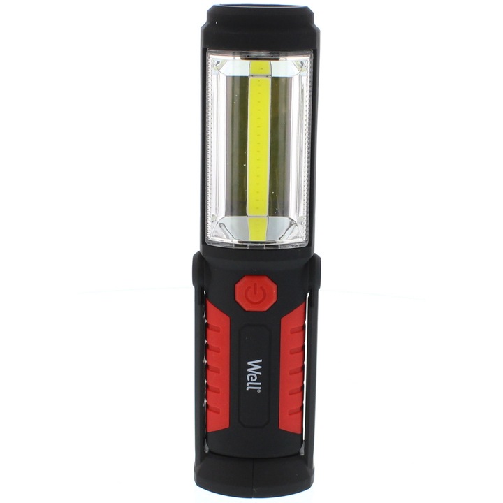 Фенер LED Well Rugged, Индустриален, С магнит, Въртяща се глава, 350 лумена, 3xAA