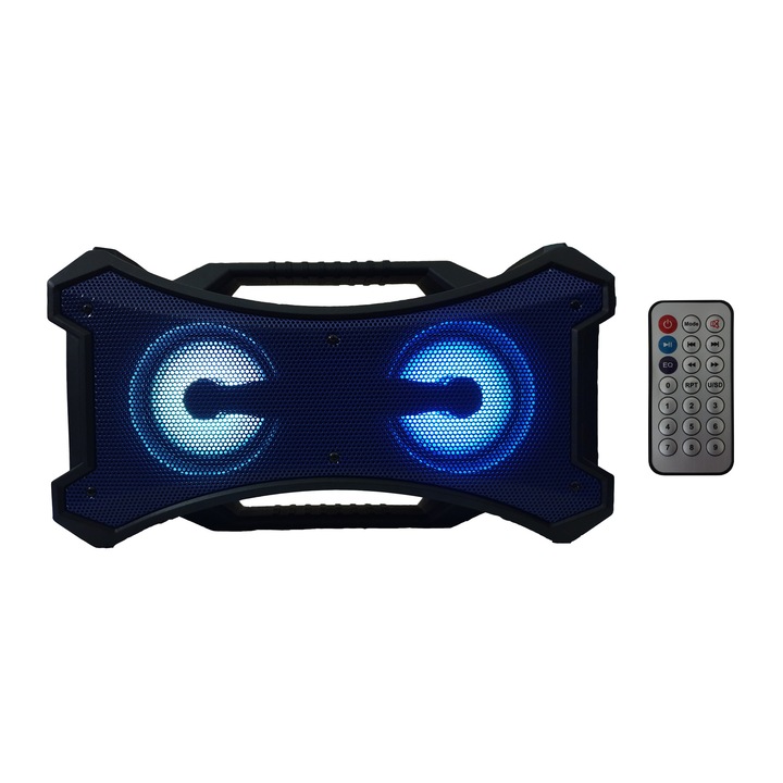 Boxa Portabila Incredible Sound Cu Bluetooth , Telecomanda , USB , Card , Albastru