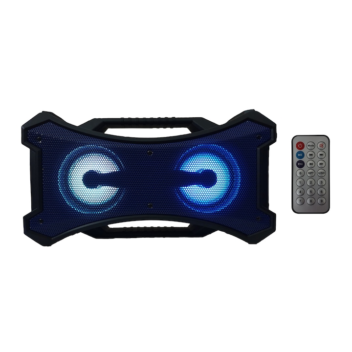 Boxa Portabila Incredible Sound Cu Bluetooth , Telecomanda , USB , Card , Albastru