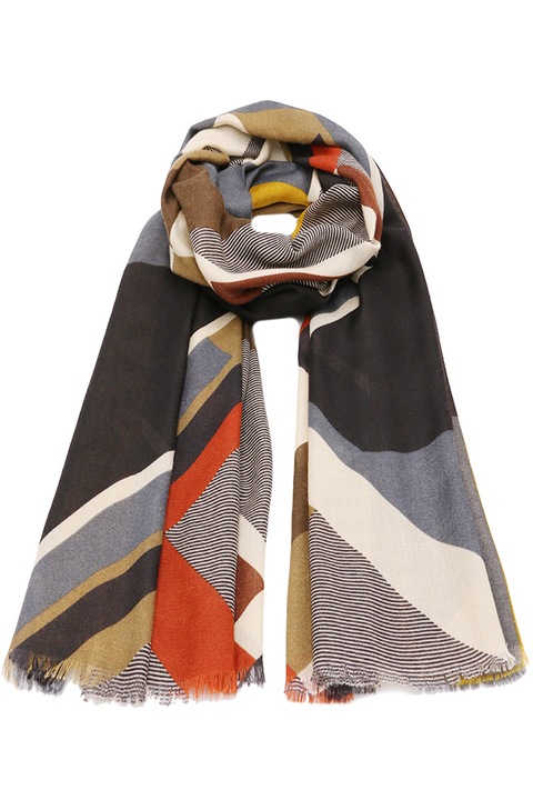 Дамски шал ROCS, B012LBE, С геометричен принт, Вискоза, Светло син