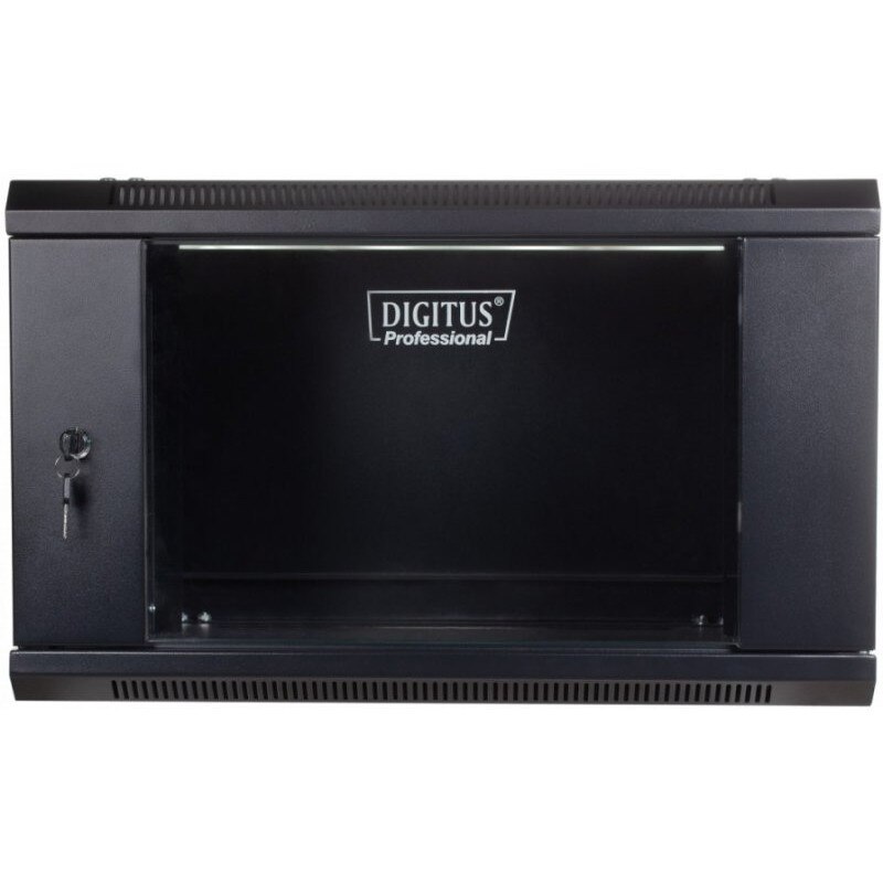 Dulap montat pe perete cu usa de sticla nemontata ,Digitus ,19'' 12U 635/600/450mm , negru
