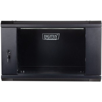 Dulap montat pe perete cu usa de sticla nemontata ,Digitus ,19'' 09U 635/600/450mm , negru Dulap montat pe perete cu usa de sticla nemontata ,Digitus ,19'' 09U 635/600/450mm , negru