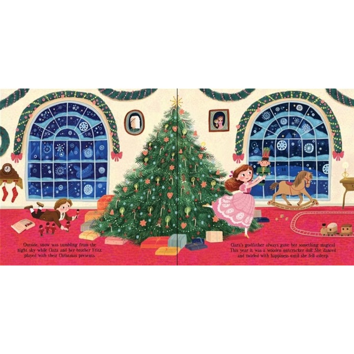 Usborne "The Nutcracker" könyv, karton oldalak, 3 év felett