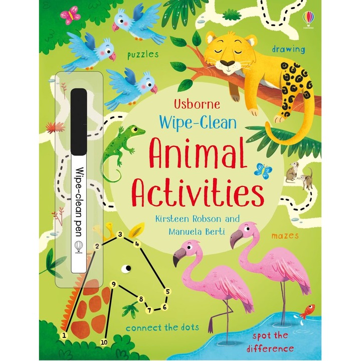 Wipe-clean animal activities - Carte Usborne 3+