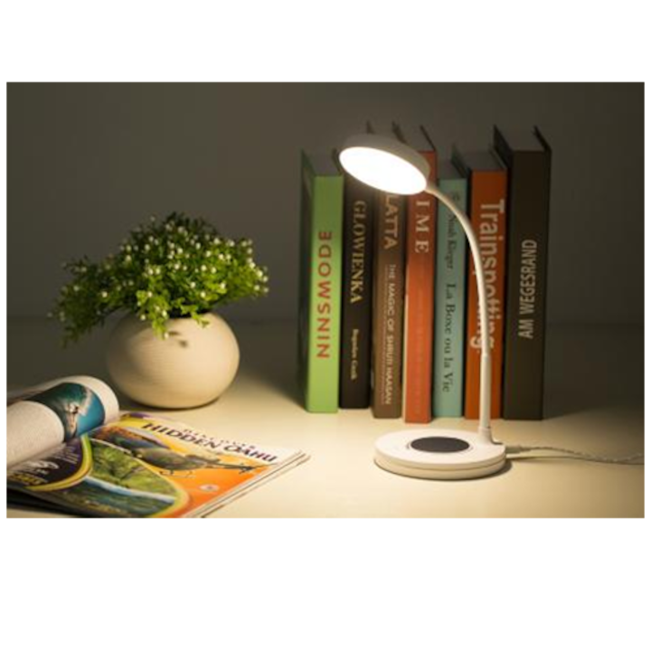 Lampa de birou LED Well, cu incarcator wireless, 5W, 200 lm, 5V, 2A, lumina 4000k