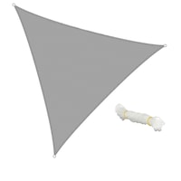 Copertina tip parasolar, ECD Germany, 5x5x5 m, triunghi, Gri, prelata de soare pentru gradina si terasa