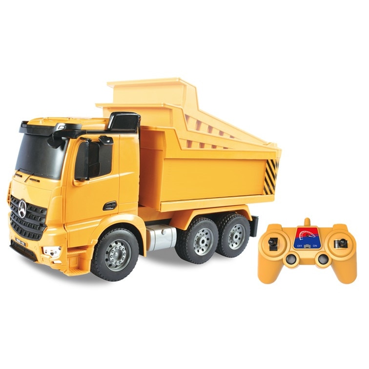 Camion Mercedes-Benz Arocs 1:26 2.4GHz RTR, Sunet, Lumina - Galben