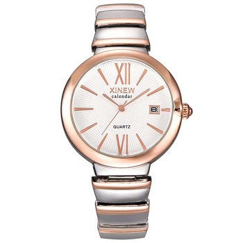 Ceas XINEW Dama Quartz Casual Elegant Rosegold-alb, PN999870RAB, curea din metal (zale), afisaj Analog Ceas XINEW Dama Quartz Casual Elegant Rosegold-alb, PN999870RAB, curea din metal (zale), afisaj Analog