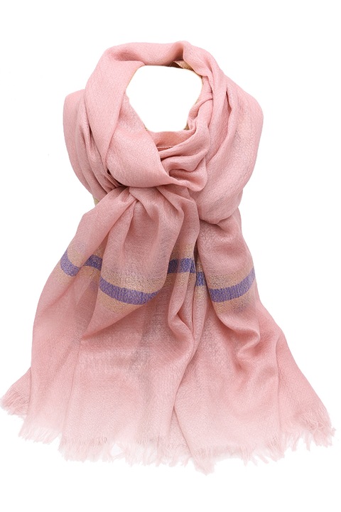 Esarfa subtire pentru dama, din material fin, cu fire aurii NK01PK Roz
