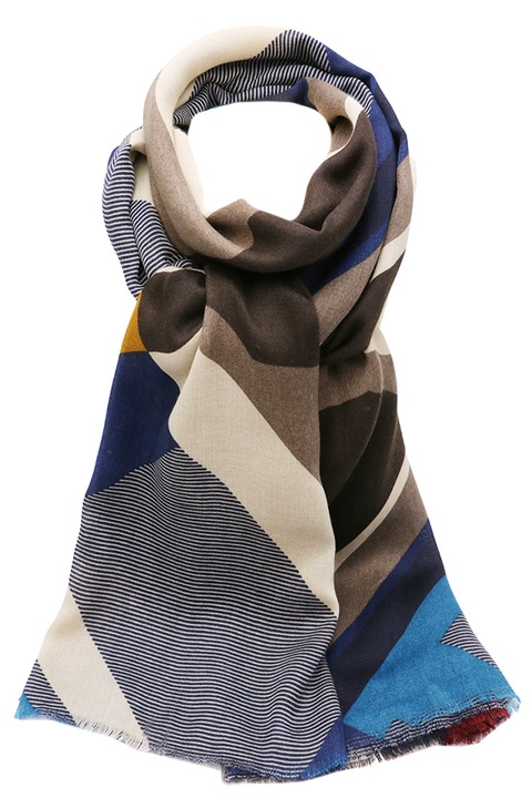 Esarfa pentru dama, cu imprimeu geometric, din viscoza, B012RD Rosu