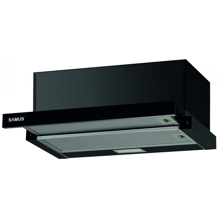 Hota incorporabila Samus HS6060TB, 1 motor, 2 trepte de absorbtie, Negru