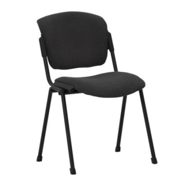 Látogatói szék VANNI Black, Sötétszürke cagliari szövet