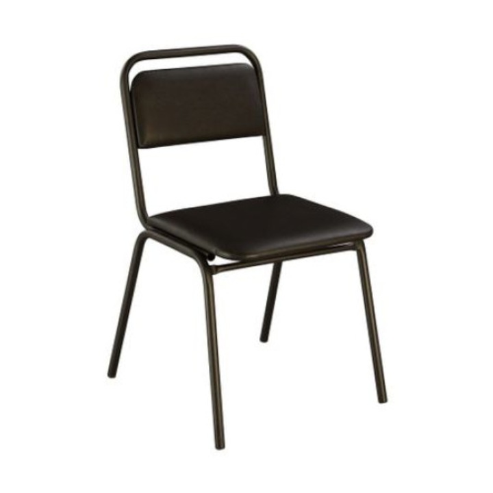 Scaun vizitator VISIT, Negru piele ecologica