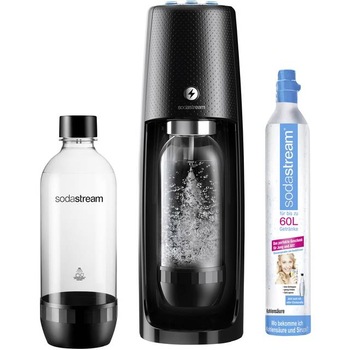 Pachet aparat pentru bauturi carbogazoase SodaStream Easy One Touch, sticla si butelie CO2 incluse Pachet aparat pentru bauturi carbogazoase SodaStream Easy One Touch, sticla si butelie CO2 incluse