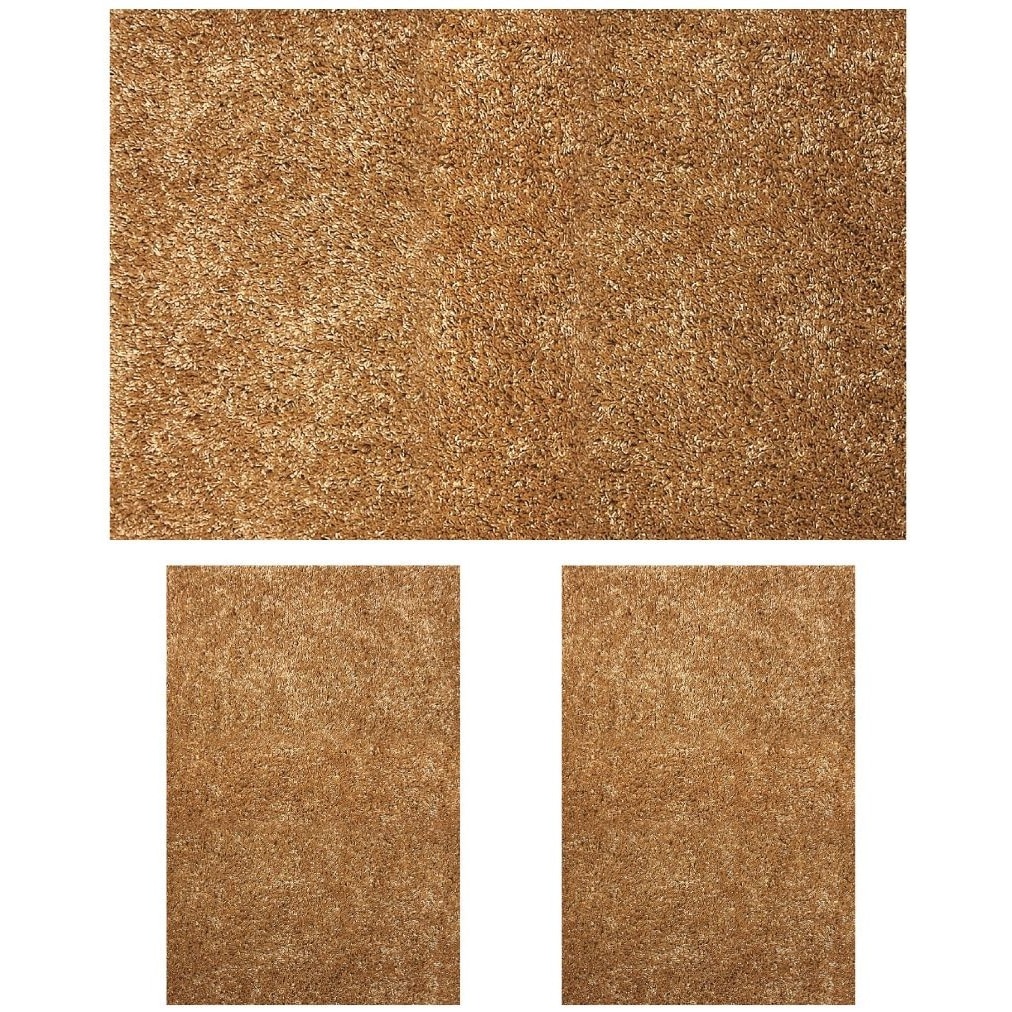 Set 3 Covoare Fantasy 12500-12, Maro Deschis, 2 buc 60x110 cm, 1 buc 120x170 cm Maro deschis 120 x 170