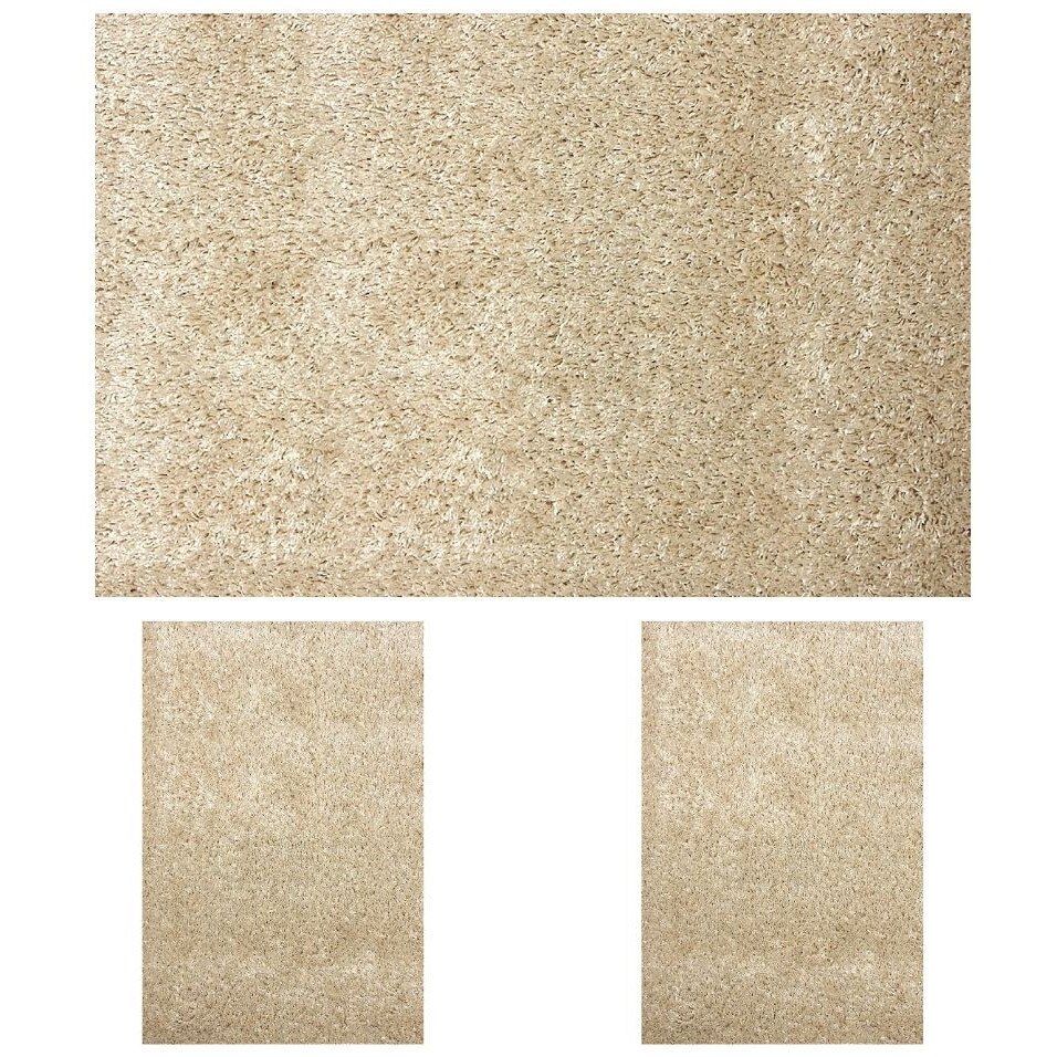 Set 3 Covoare Fantasy 12500-80, Bej, 2 buc 60x110 cm, 1 buc 120x170 cm Bej 120 x 170